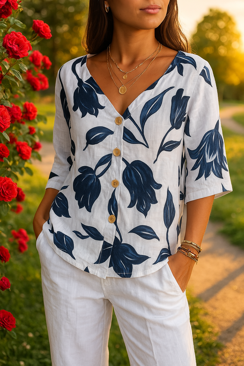 Edith Florale Blouse